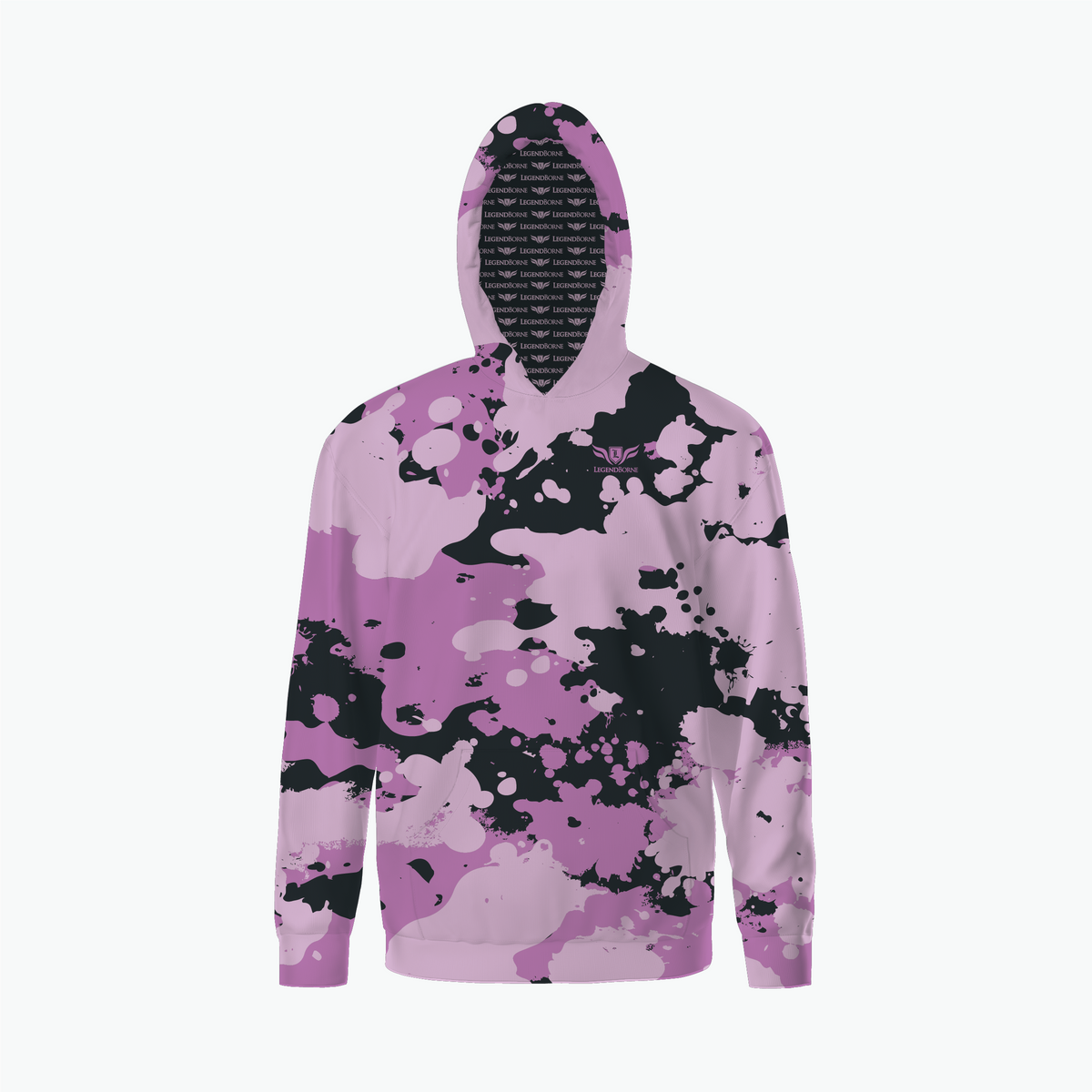 Purple camo hoodie mens sales